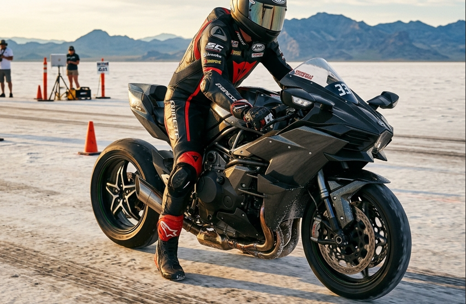 過給機を搭載しボンネビルに挑むスーパーチャージャー・ハイパーバイク