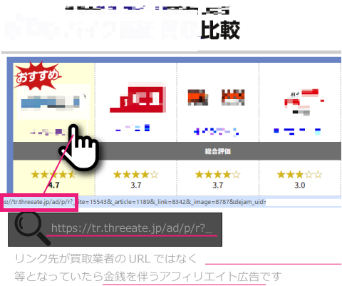 アフィリエイト広告の見分け方識別方法