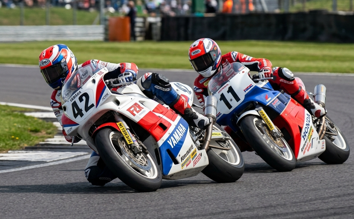ヤマハ FZR750R OW01 対 ホンダ VFR750R RC30 SBK