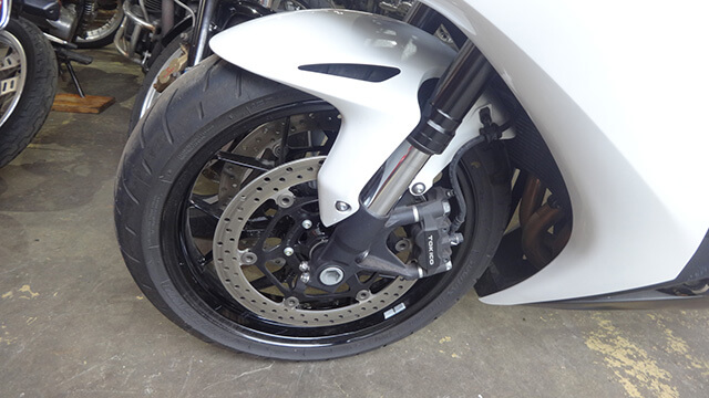 山が残っているタイヤ