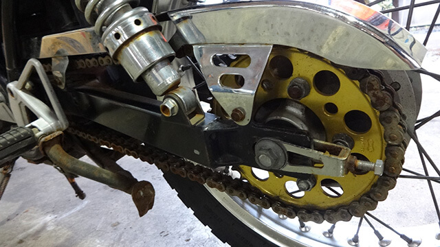 サビで動きが鈍いチェーン部分