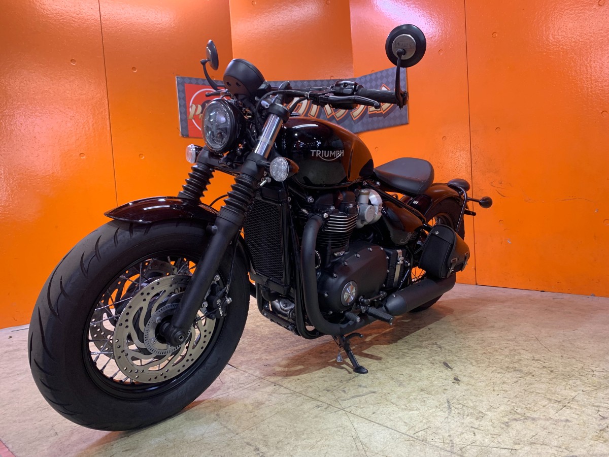 triumph 加湿された トライアンフ ボンネビルボバー 純正ミラー