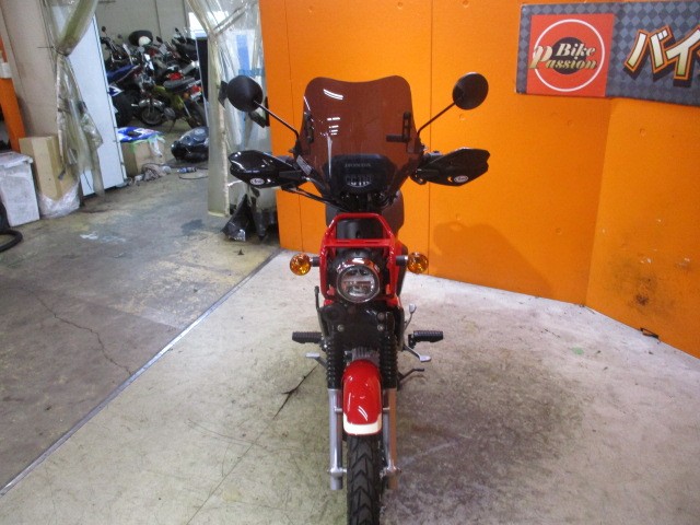 フロントから見てもこの通り状態グッド！！ロングスクリーンにナックルガード装備済み！これは嬉しい装備！