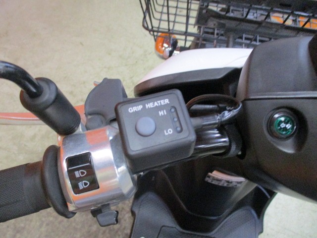 これまた嬉しいオプション！アジャスタ機能付きのグリップヒーター！装備済み！冗談抜きの早い者勝ちの一台