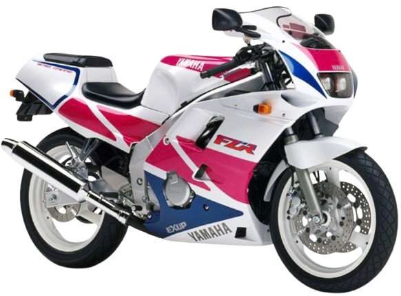 FZR250R【1989~94年】|1993年式 ブルーイッシュホワイトカクテル1×ビビッドマゼンダソリッド1