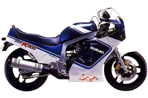 【1987年式】GSX-R1100｜パールクールホワイト/キャンディスターライトブルーメタリック