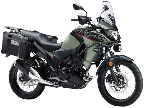 【2020～23年式】ヴェルシスX 250ツアラー｜パールマットセージグリーン/メタリックマットカーボングレー（2023年モデル）