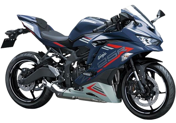 ZX-25R【ZX250E型 2021～22年】｜2022年式 メタリックマットトワイライトブルー/メタリックマットフュージョンシルバー（SE仕様）