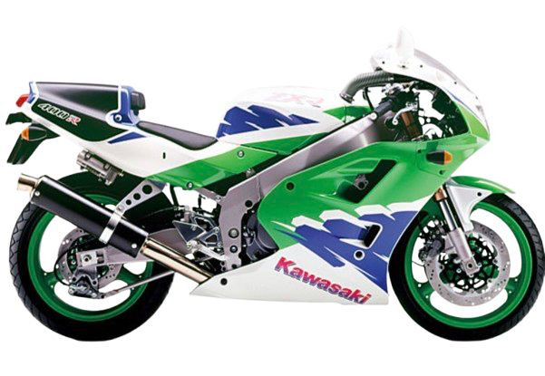 ZXR400R【1989～99年式】｜1994年式 ライムグリーン×パールアルペンホワイト×ブルー36