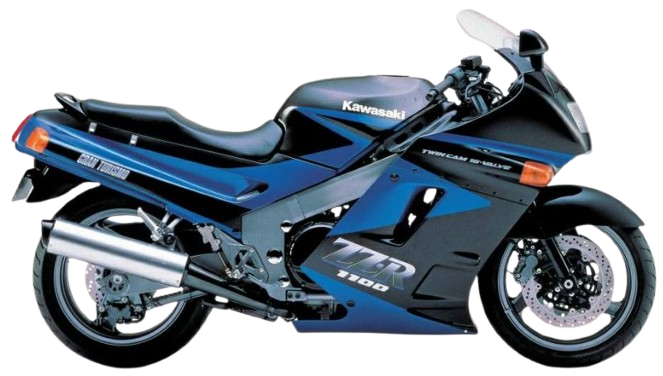 ZZR1100【1990~2001年】|1990年式 エボニー×メタリックソニックブルー