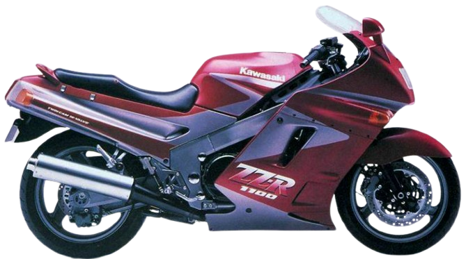 ZZR1100【C型|1990~92年式】|1990年式 ルミナスルージュVIF×メタリックキャニオンシルバー